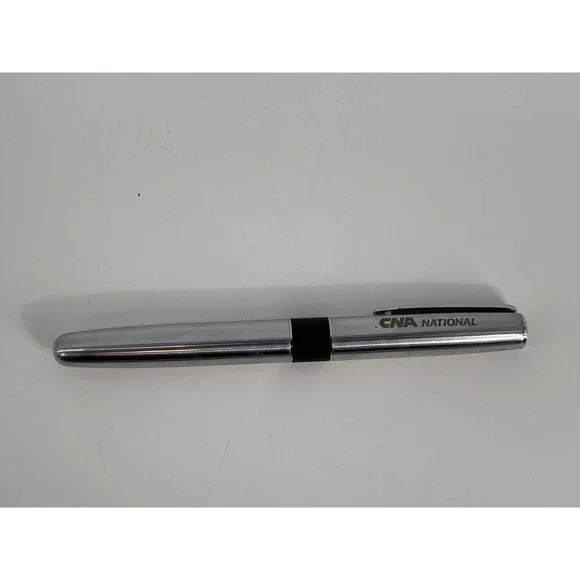 Vintage Polished Silver Advertising Pen CNA National