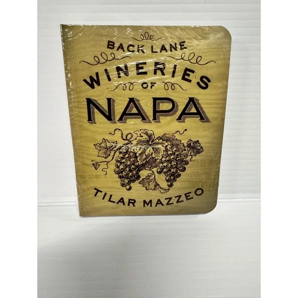 Pottery Barn Book Back Lane Wineries Of Napa Tan Hardcover Sealed Travel NEW