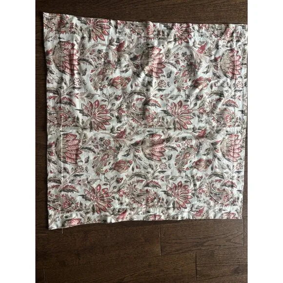 ONE Pottery Barn Octavia Paisley Late EURO Sham‎ Linen Blend Floral Tan 26”