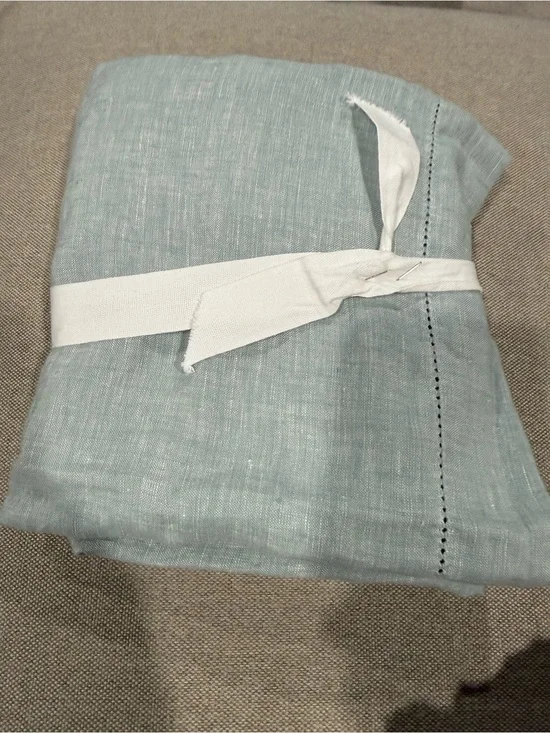 Pottery Barn Light Sage Green Linen Pillow Cover with Care Tag