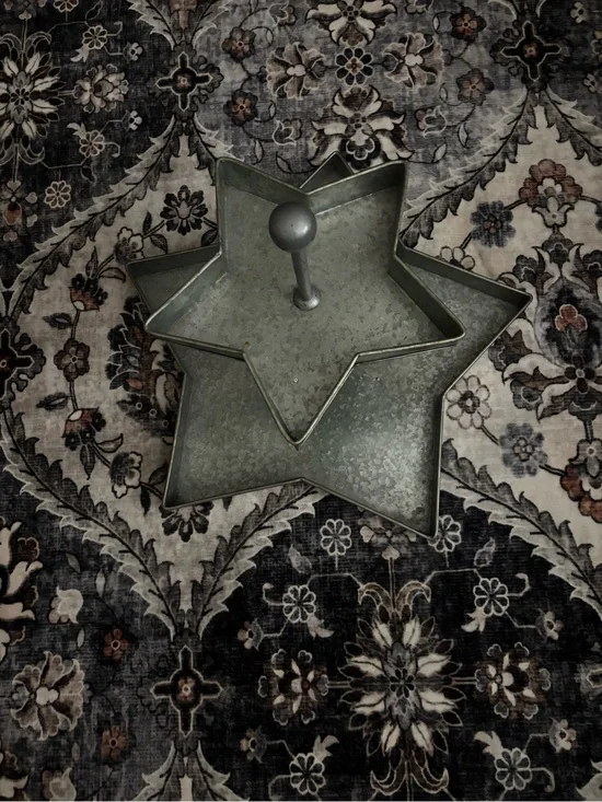 Pottery Barn Silver Metal Plate