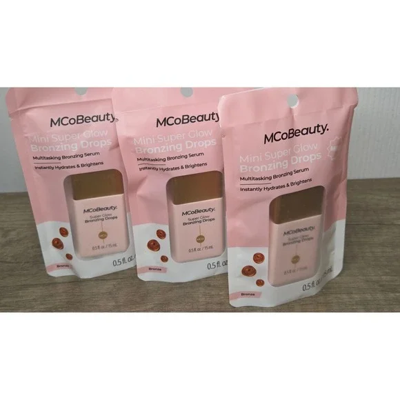 MCoBeauty Mini Super Glow Bronzing Drops Bronze 15ml Lot of 3 Multitasking Serum