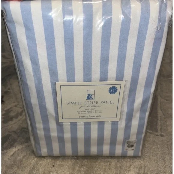 NEW POTTERY KIDS  BARN BLUE WHITE STRIPE‎ 84