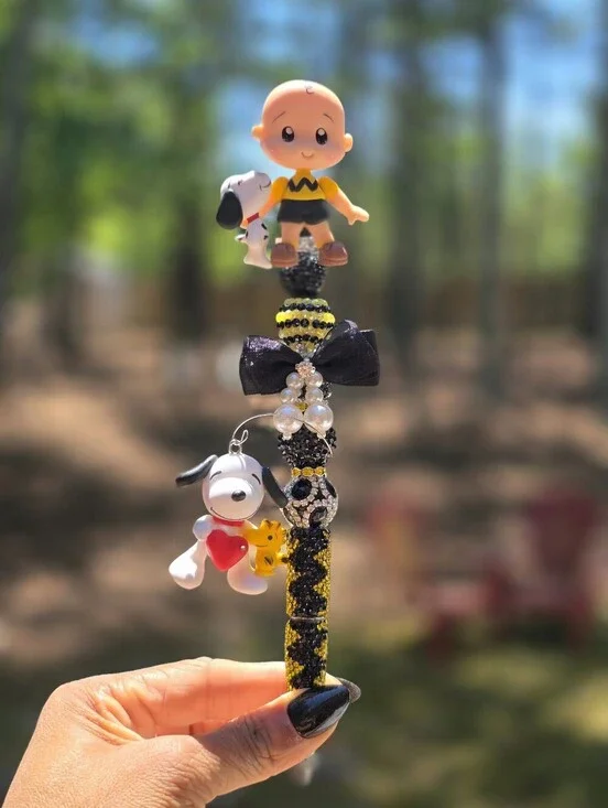 Charlie Brown and Snoopy Themed Beaded Rhinestone Bling Pen