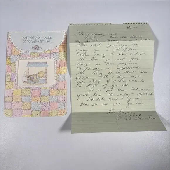 Vintage Hallmark Betsy Clark Get Well Greeting Card Wishing You Quiet Rest Day