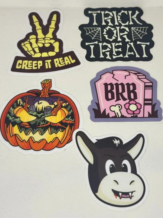 Halloween Sticker Set | Cute Spooky Stickers | Set of 5