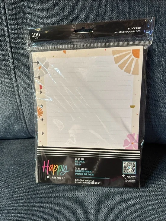 Happy Planner Desert Thistle CLASSIC BLOCK NOTEPAD - 100 SHEETS