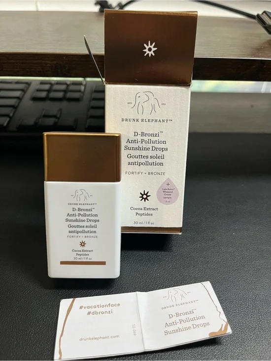 Drunk Elephant D-Bronzi Liquid Drops — White & Bronze Accents