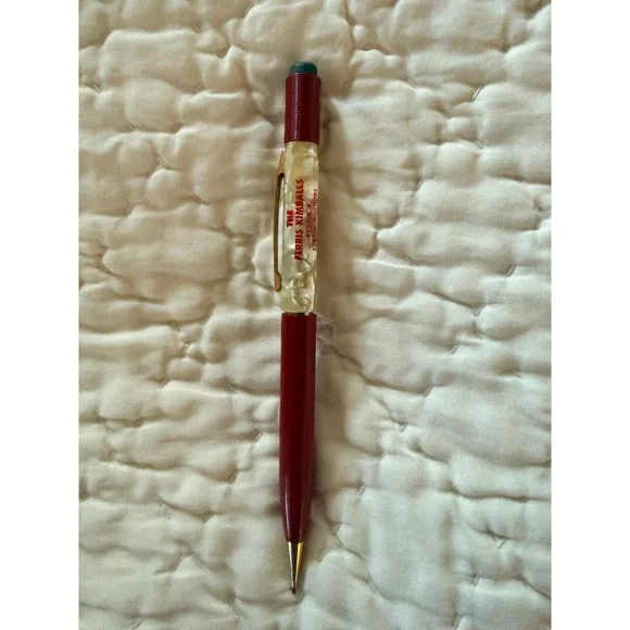 Vintage Sheaffer Mechanical Pencil Marbled Burgundy Gold Advertising Plibrico