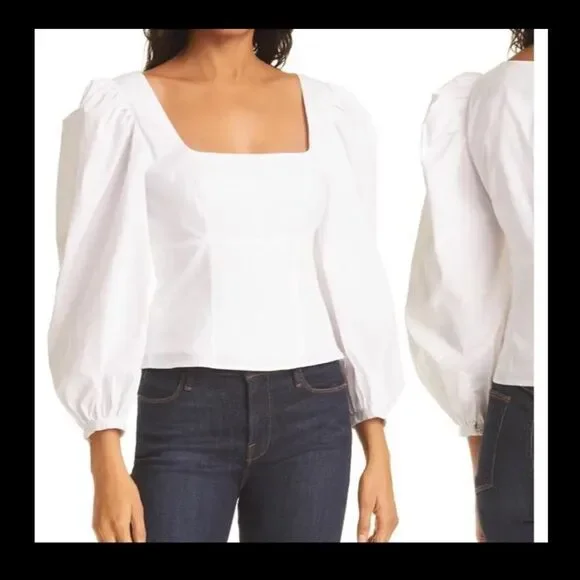 STAUD Lana Top in Biscotti NWT