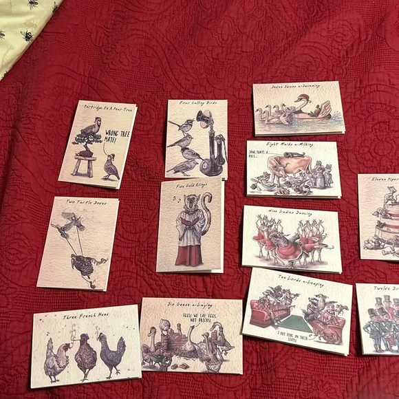 👑 12 holiday cards. Blank inside