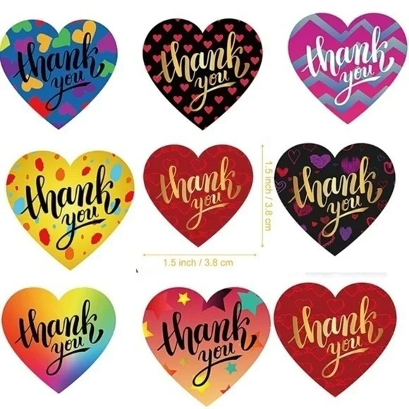 40 Thank You Stickers!