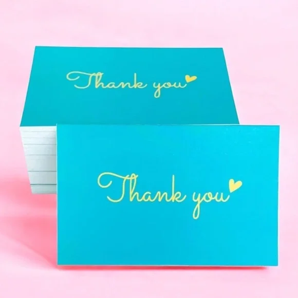 20 Thank You Cards (2x3.5in)