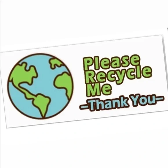 40 Please Recycle Me Thank You Stickers
