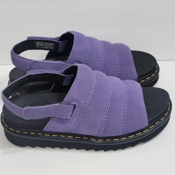 Doc Martens Kole Zebrilus Suede Platform Sandal Twilight Purple UK 10 US M11/W12