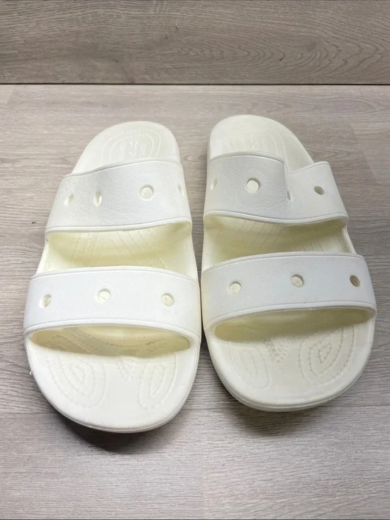CROCS White Dual-Strap Slide Sandals #1061