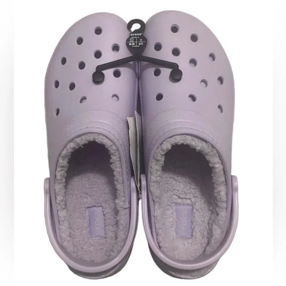 Crocs Classic Unisex Lined Lavender Clogs Men 13 Women 15 NEW