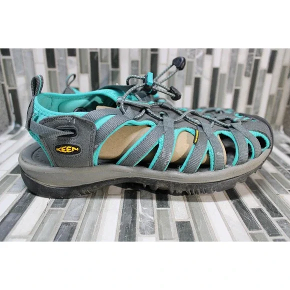 Keen Anatomic Footbed Sandals Gray Teal‎ Size 10 Anti-Odor