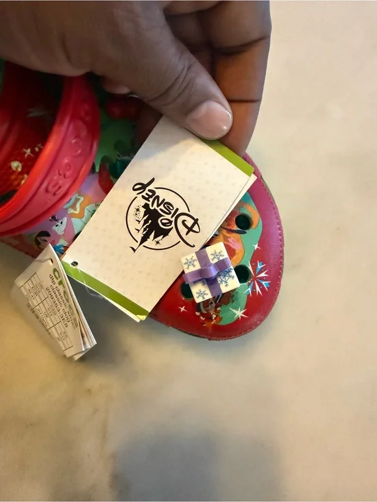 CROCS Kids Red Disney Slip-On Clog with Frozen Charm