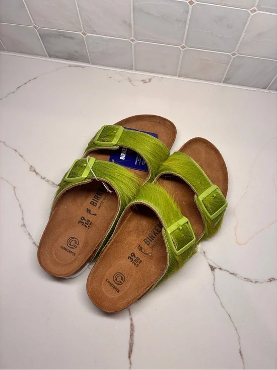Birkenstock x Concepts size 39 grass / hair / green sandals BNWT!