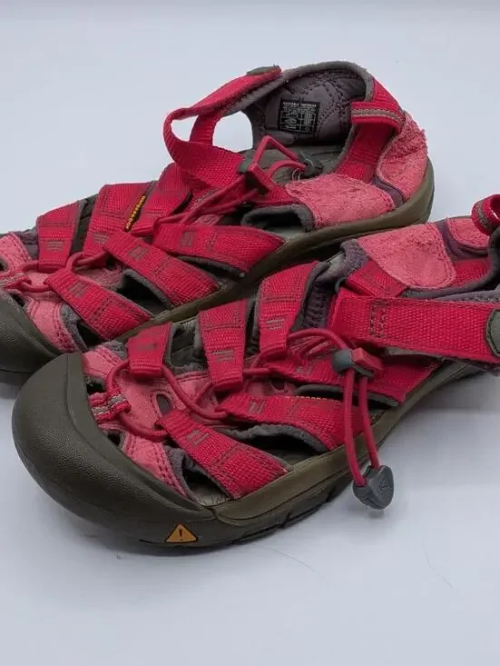 Keen Men's US 5 EU 38 Newport H2 Waterproof Red Grey Bungee Strap Hiking Sandals