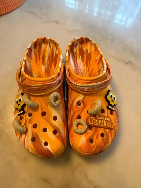 CROCS Honey Nut Cheerios Orange Swirl Clogs