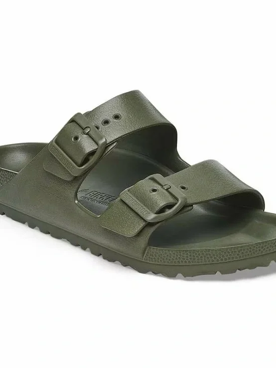 Birkenstock size 44 Olive Green Dual-Buckle Slide Sandal arizona essentials