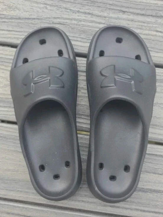 NWOT Under Armour Black Slide Sandals