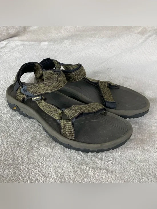 Teva Hurricane XLT Hiking Sandals Mens Size 12 Olive Green Black Strappy Water
