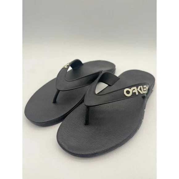 Oakley‎ Flip Flops Black Men's US 10 Thong Sandals Comfort Casual