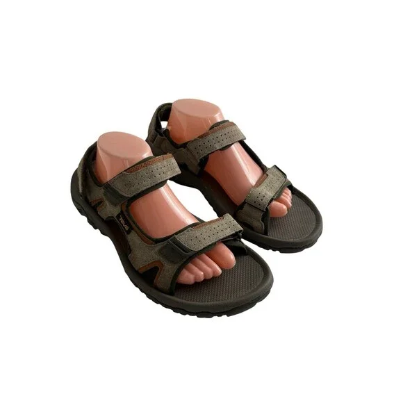 Teva Men's Katavi 2 Sport Hiking Sandals Size 10 US 1019192 Brown Hook & Loop