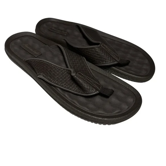 American Eagle Men's Brown‎ Thong Flip Flops Sandals Size 14 Comfort Foam