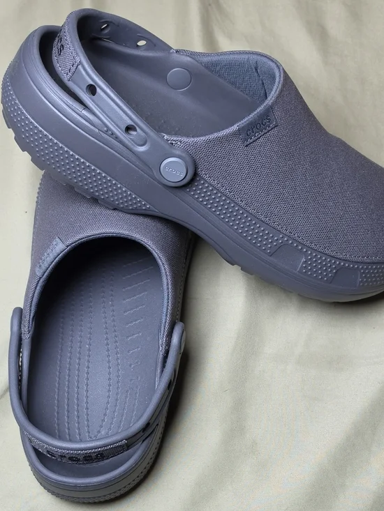 Crocs Men's Gray Classic Canvas Clogs