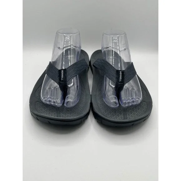 Merrell Breakwater Flip Navy Blue Men Sandals Vibram Sole J034355 Size 13