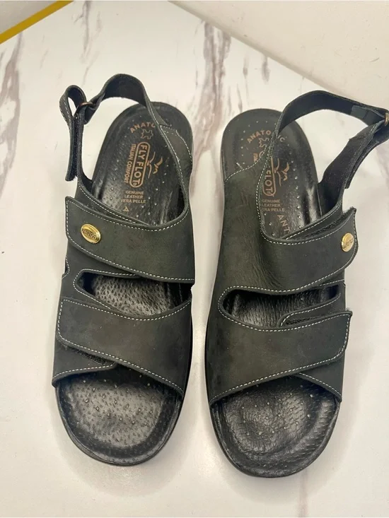 Fly Flot Fully Adjustable Sandals Size 41 / 9.5 Comfort Ortho Shoes, Italy