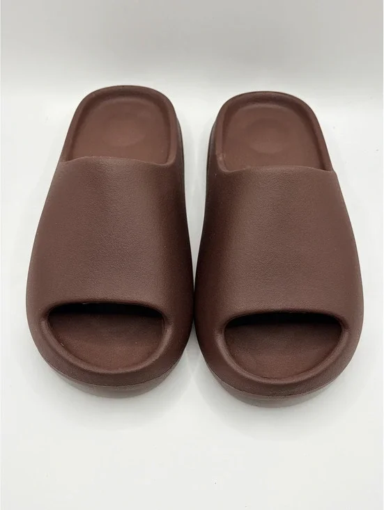 Yeezy YS-01 Brown Slip-On Foam Slide Sandals Size 10-5A with Textured Sole