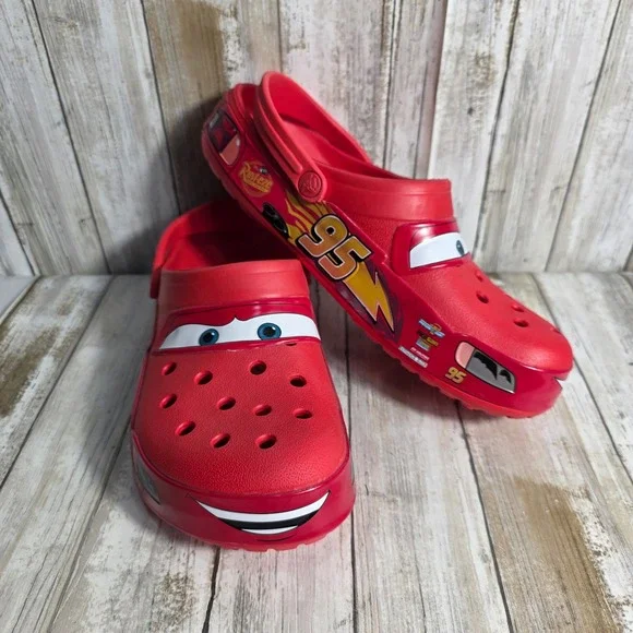 Crocs Lightning McQueen Disney Pixar Cars Red Clogs Mens 9 Womens 11  NEW NO TAG