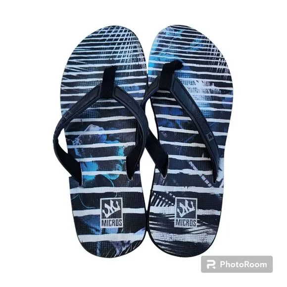 Micros Flip Flops Mens SZ 9 Casual Summer Beach Vacation Rubber‎ Everyday Cruise