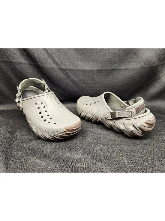 Crocs Men's Echo Gum RO Clog Slip-On 211675-1WS Grey Size 10 NEW WITH TAGS!