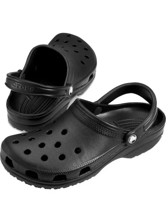 Crocs Men's Classic Clog Black Slip On 10001-001 Size 8 NEW WITH TAGS!