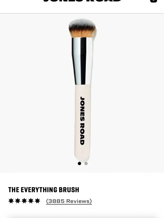 Jones Road Cream-Handled Dense Face Brush -  Brand New