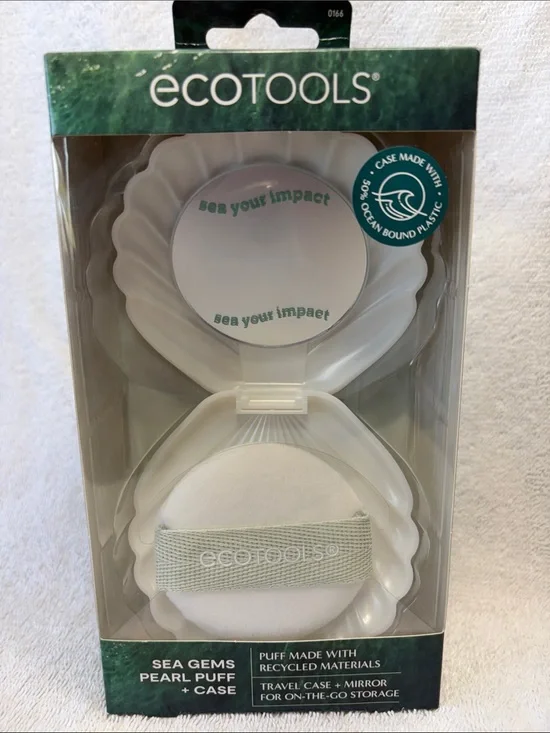 🌻5 for $30🌻 EcoTools Sea Gems Pearl Puff with Mirrored Shell Case