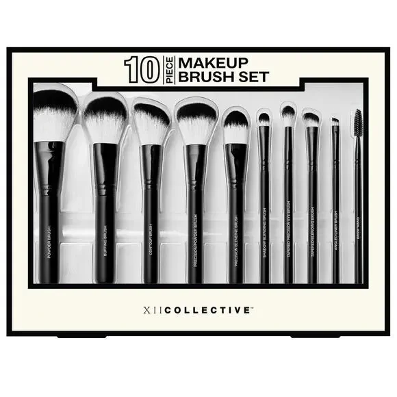 XII Collective 10-Piece Makeup Brush Set
