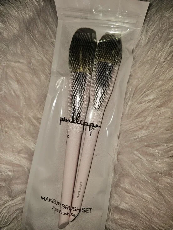 Pinklippz Pink Makeup Brush Set - 2 Piece