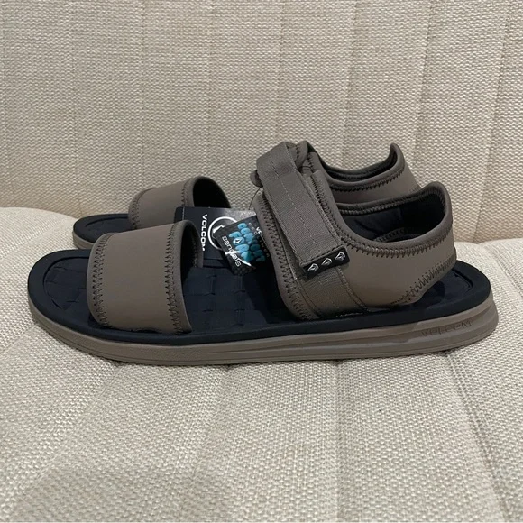 NEW Volcom V.CO Draft Sport Sandals Mens‎ 11 Khaki Black V0812300 Comfort Foam