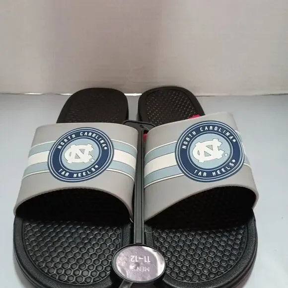 North Carolina Tar Heels FOCO Stripe Raised Slides Sandals Men’s US‎ M 11-12
