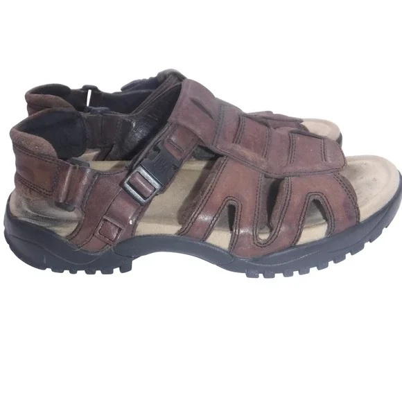 Teva Mens‎ Brown Waterproof Leather Fisherman Sandals Rugged Outdoor Hiking 11