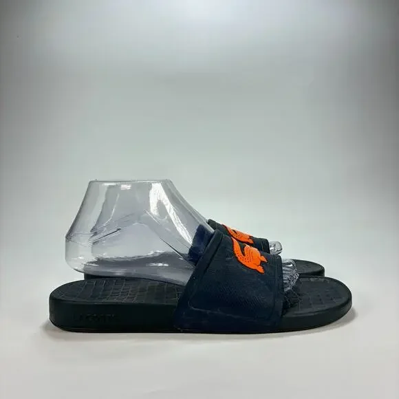 Lacoste Serve 1.0 Navy Orange Casual Fraisier Comfort Slide Sandals Men's Size 8