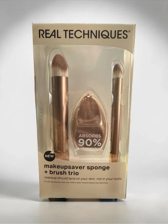 Real Techniques Rose Gold Sponge and Brush Trio