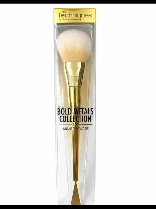 NEW Real Techniques Bold Metals Collection Angled Powder Makeup Brush